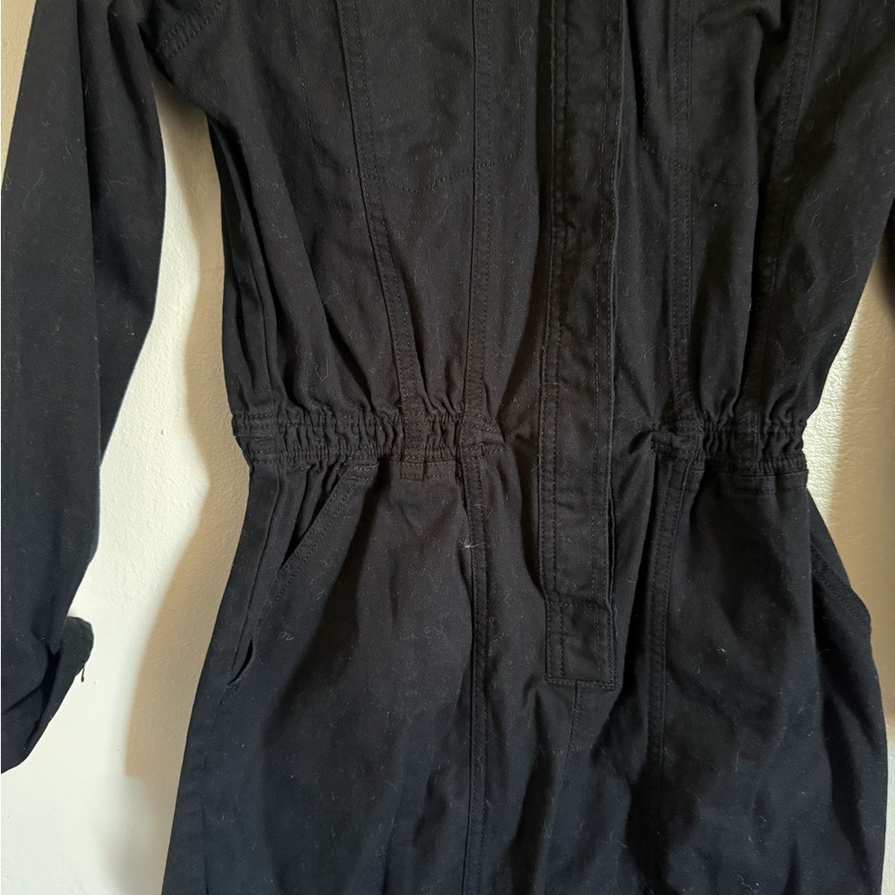Universal Thread Black Long Sleeve Collared Jumpsuit - Picture 2 of 3